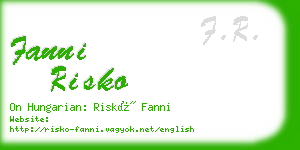 fanni risko business card